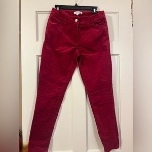 White House Black market Velvet Skinny pants  size 8